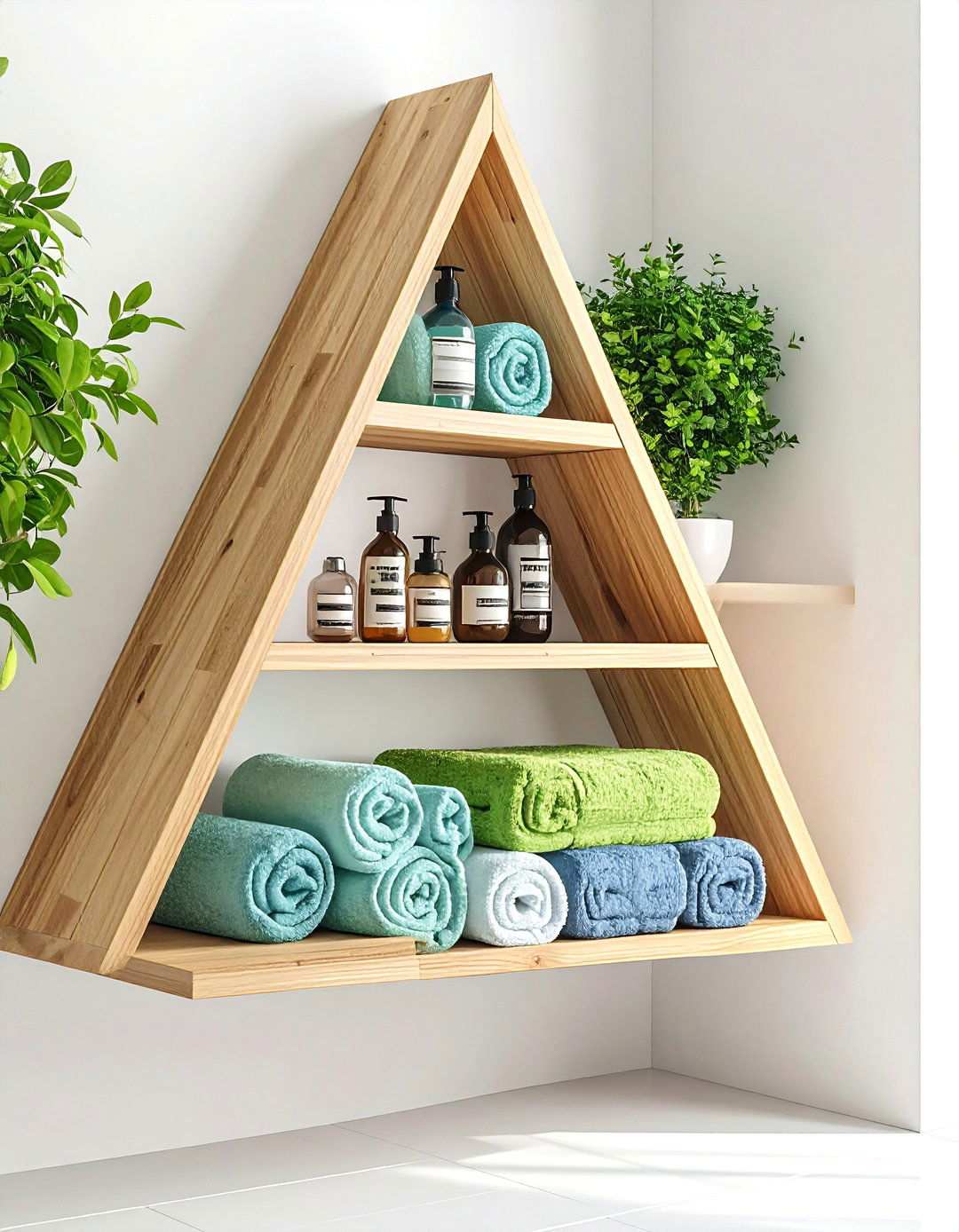 Corner Floating Shelf Bathroom Wall Storage - 20 Bathroom Wall Storage Ideas