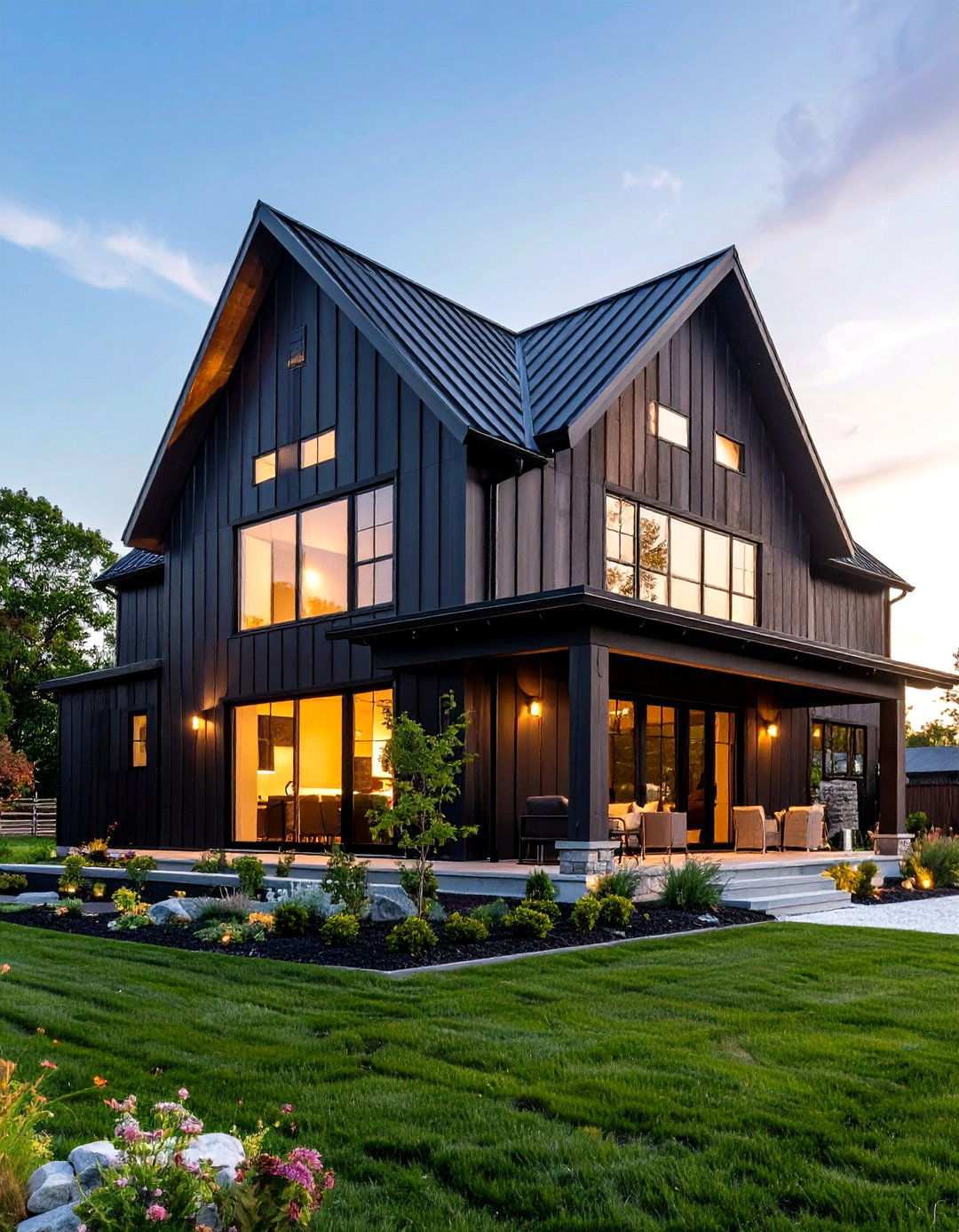Corrugated Metal Accent Barn House Edge - 20 Barn House Exterior Ideas