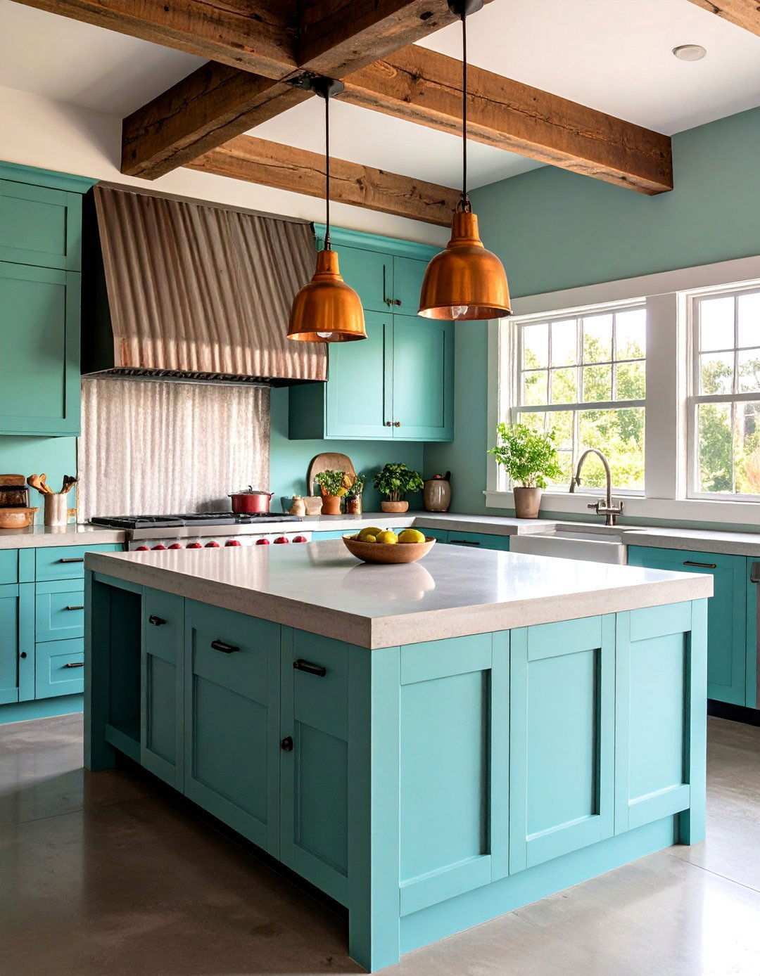 Corrugated Metal Accent Features - 20 Barndominium Interior Ideas