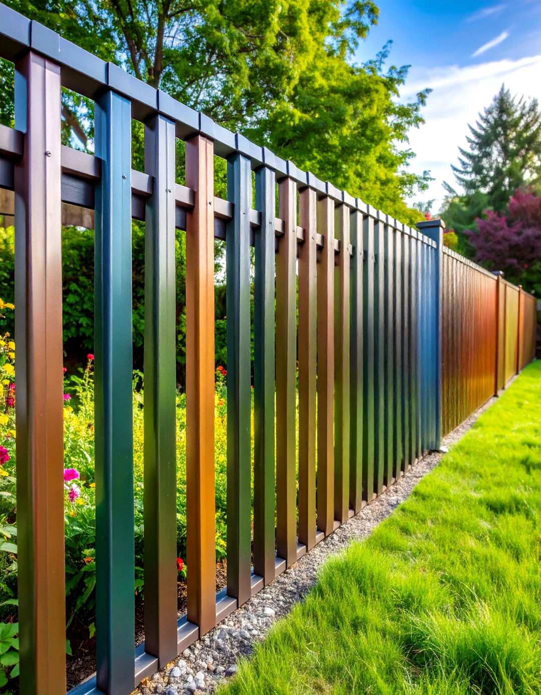 Corrugated Metal Backyard Fence - 20 Backyard Fence Ideas