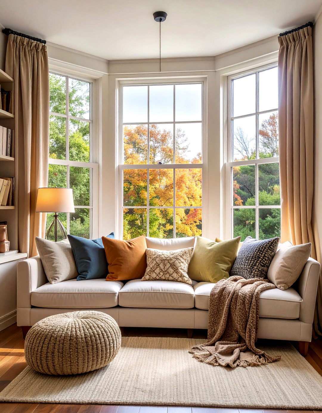 Cozy Reading Bay Window Nook - 20 Bay Window Ideas