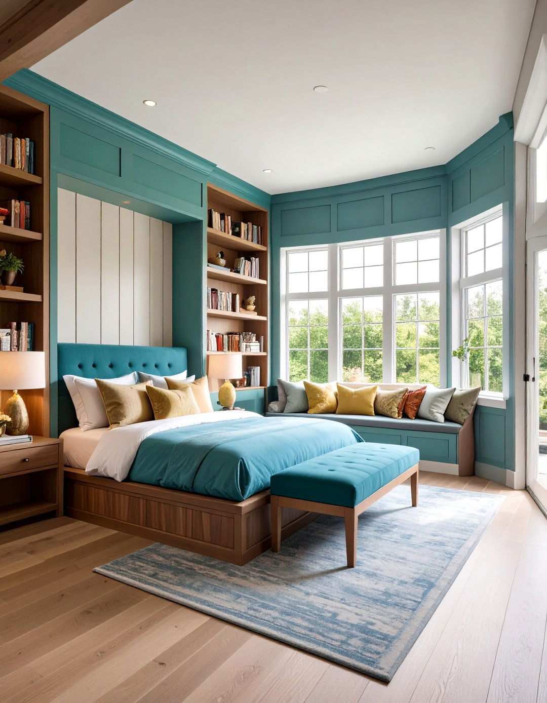 Create a Reading Alcove with Bay Windows - 20 Bedroom Window Ideas