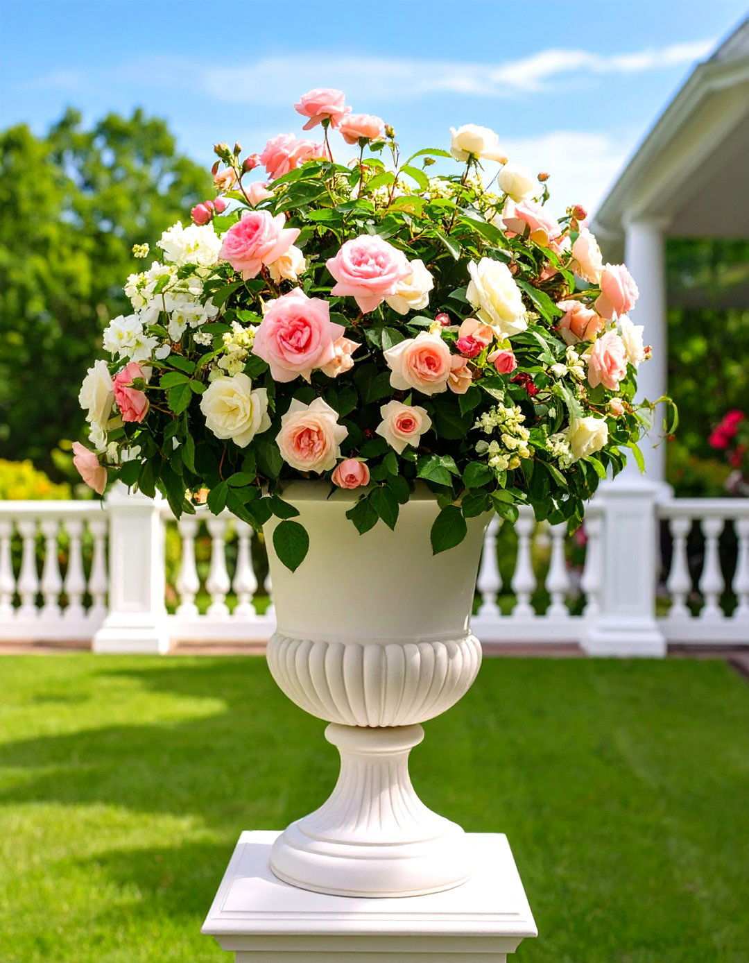 Create Elegance with Roses and Begonias in Your Potted Plant Arrangement - 20 Potted Plant Arrangement Ideas