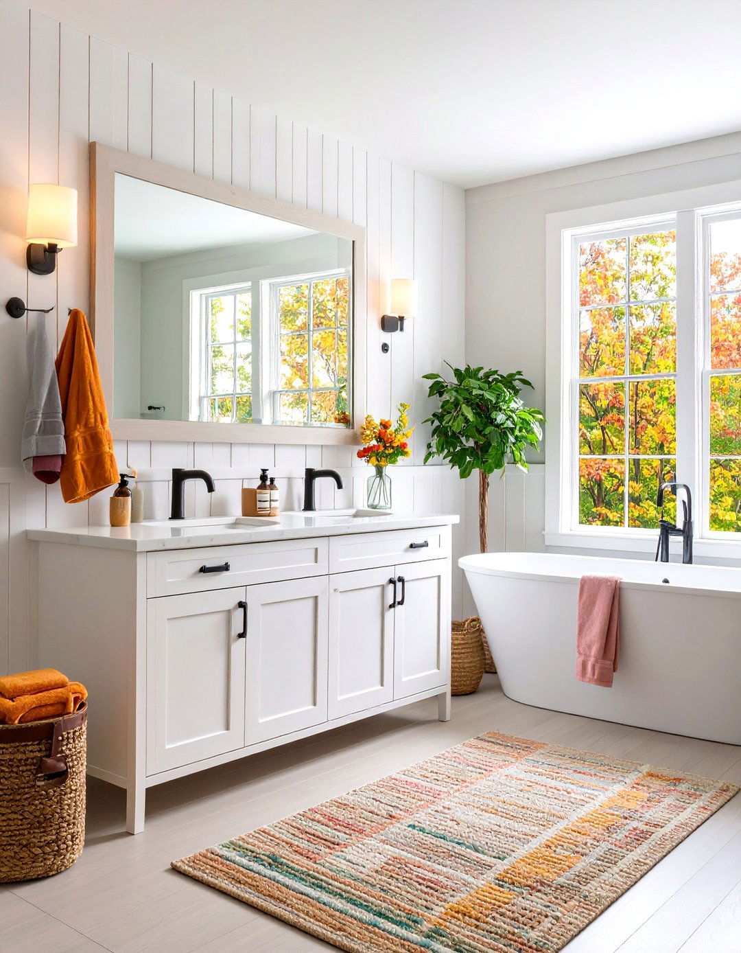 Crisp White Bathroom Light Boost - 20 Bathroom Color Ideas