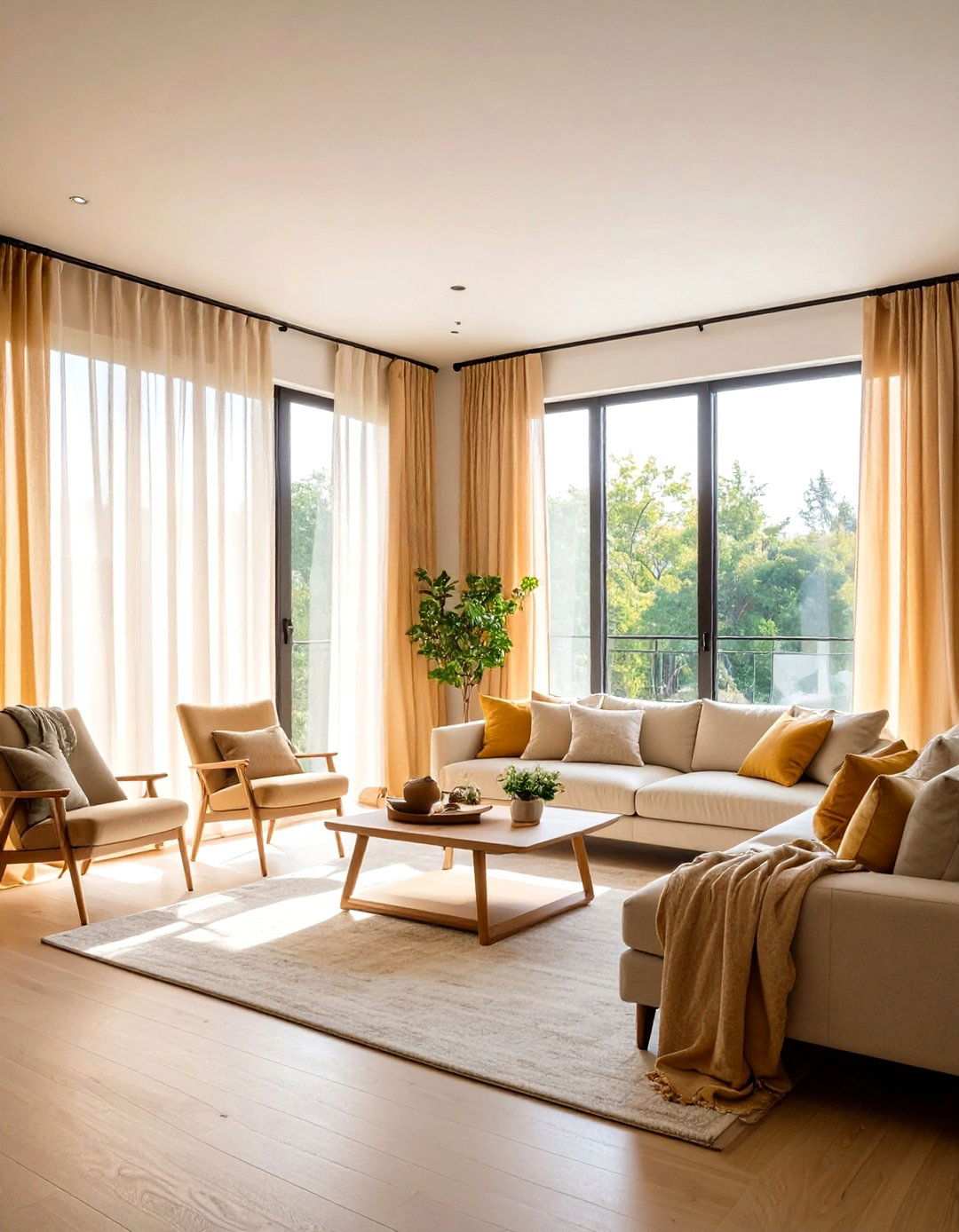 Curtain Dividers for Creating Zones in Studio Living Rooms - 20 Apartment Small Living Room Ideas