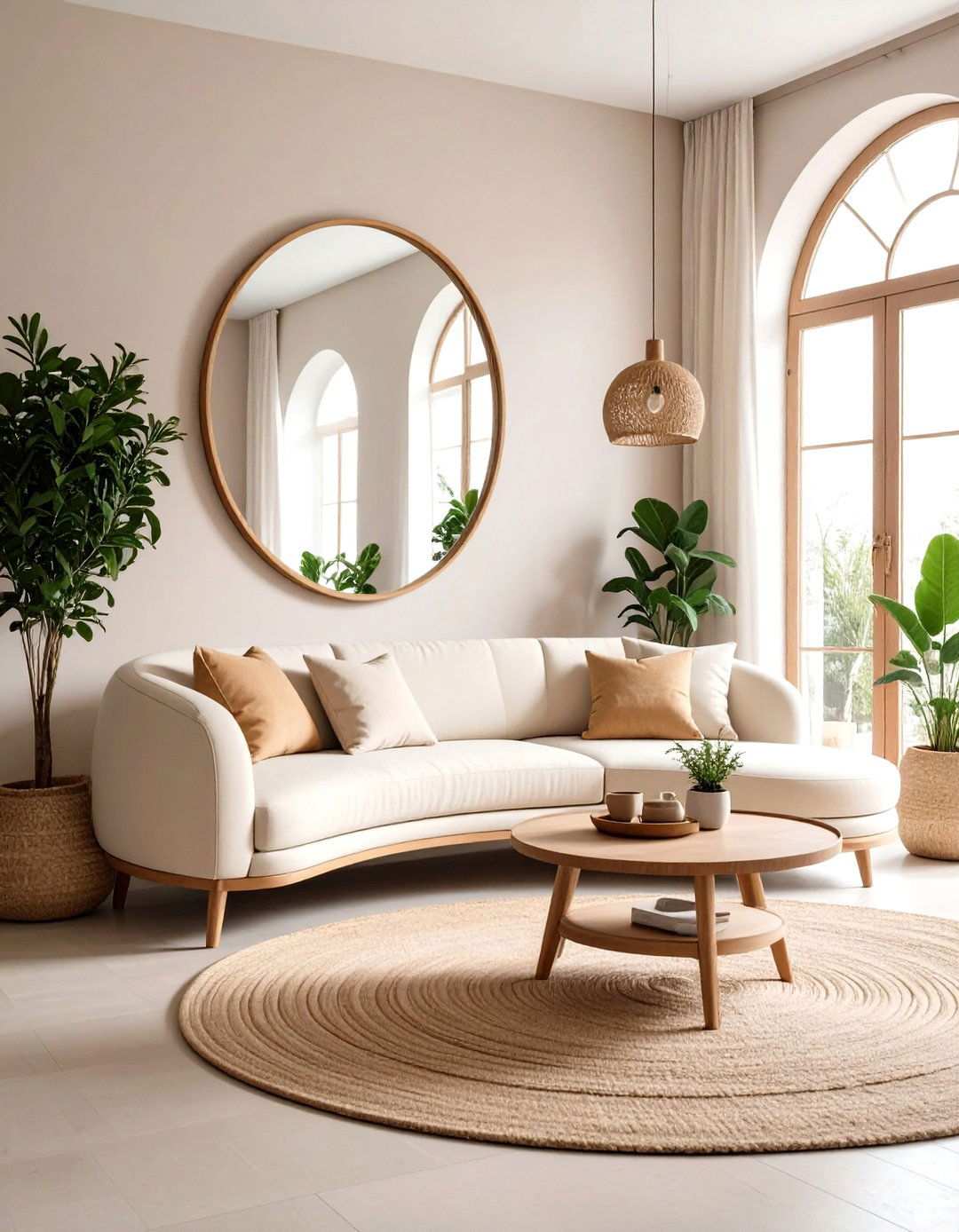 Curved Apartment Furniture and Decor - 20 Apartment Decorating Ideas