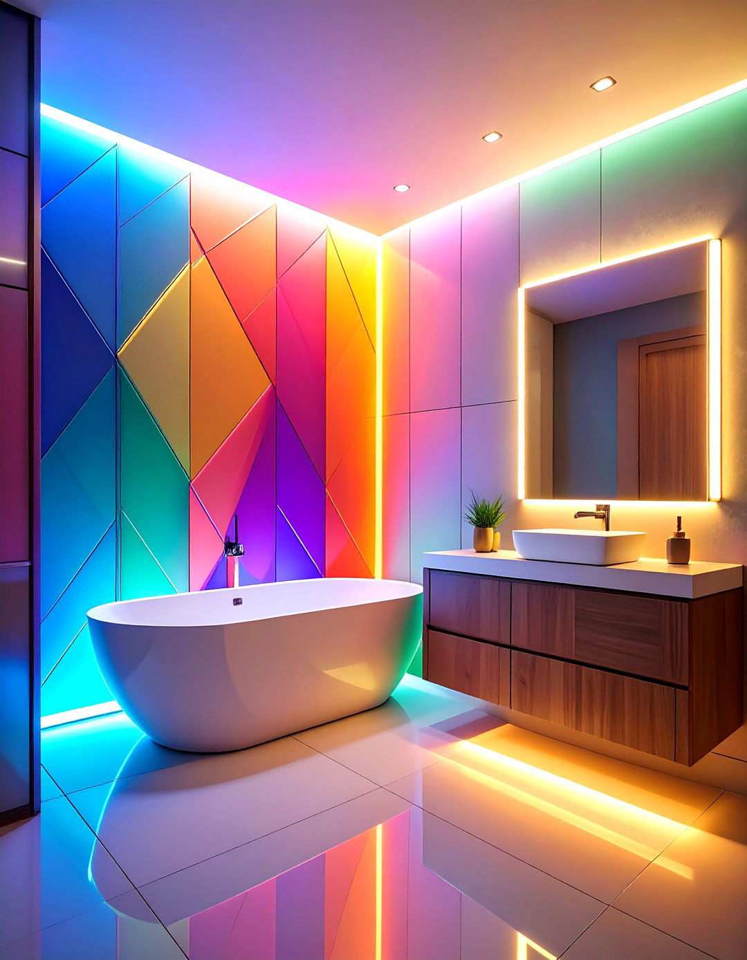 D Textured Bathroom Wall Paneling Provides Tactile Drama - 20 Bathroom Wall Paneling Ideas