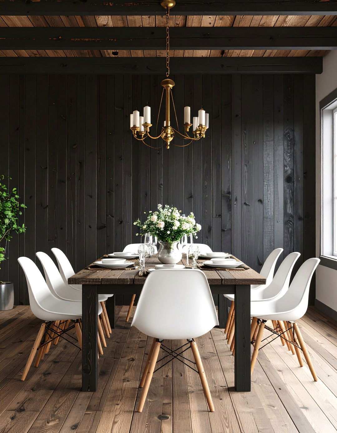 Dark Barnwood for Bold Statement Walls - 20 Barnwood Accent Wall Ideas