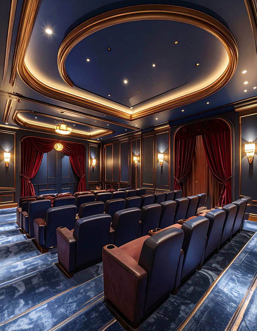Dark Color Schemes for Authentic Basement Cinema Feel - 20 Basement Home Theater Ideas