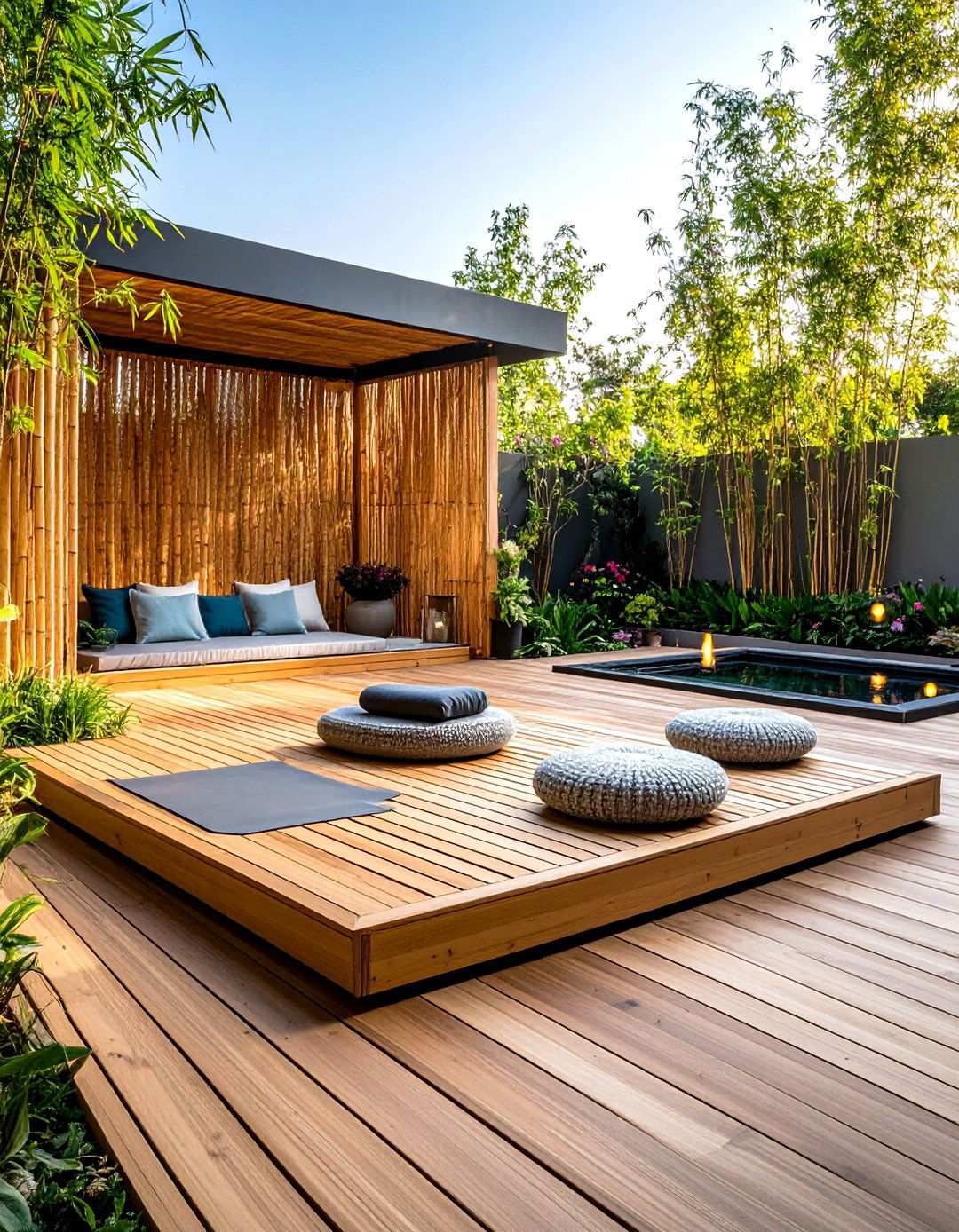Deck with Meditation and Yoga Space - 20 Backyard Deck Ideas