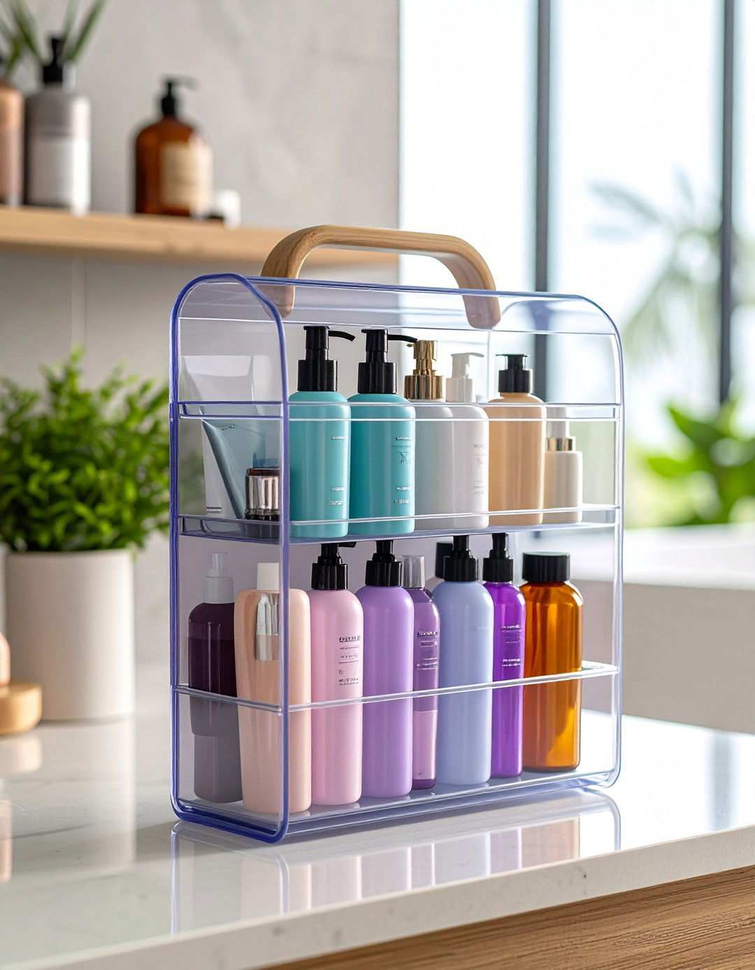 Deep Cabinets Love Clear Pull Out Bins - 20 Bathroom Cabinet Organization Ideas