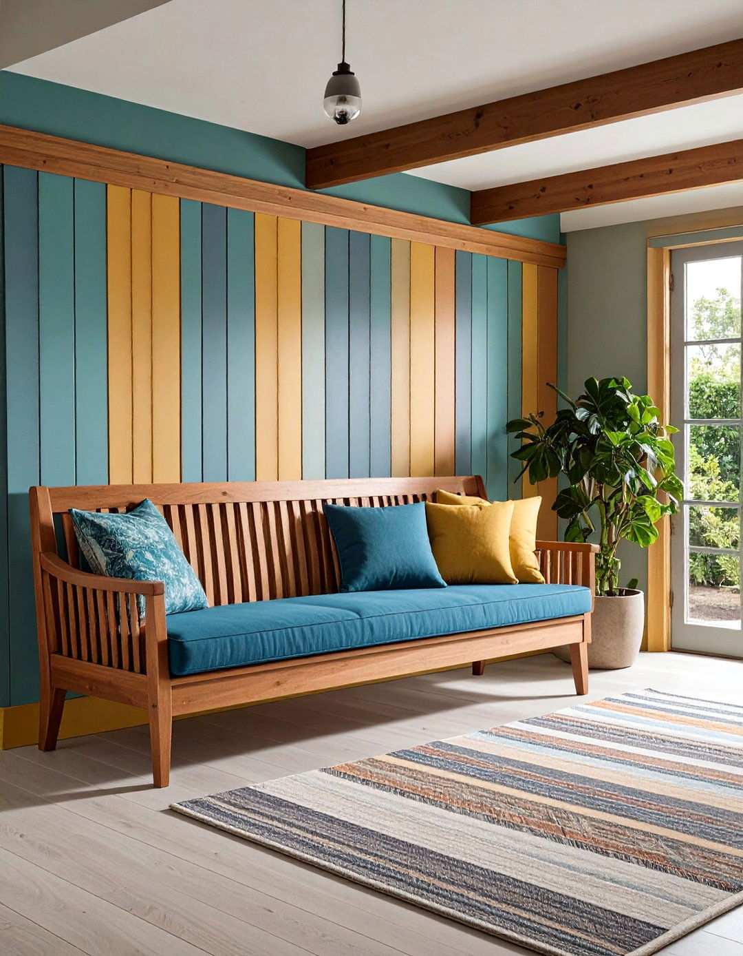 Diagonal Beadboard Accent Nook - 20 Beadboard Wall Ideas