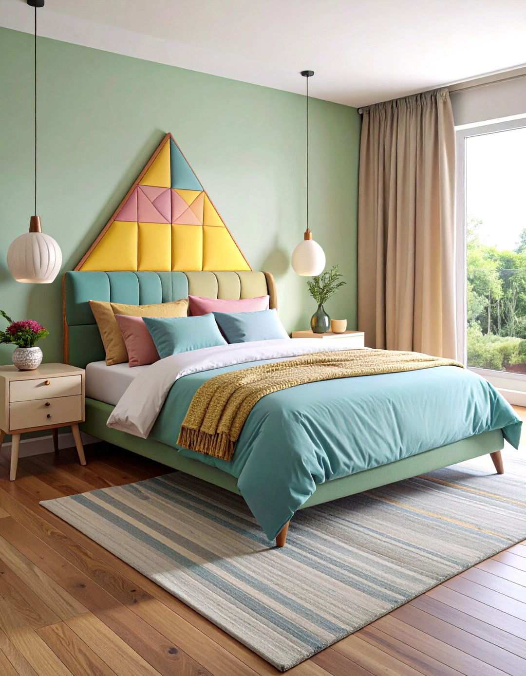 Diagonal Flow Bedroom Layout - 20 Bedroom Layout Ideas