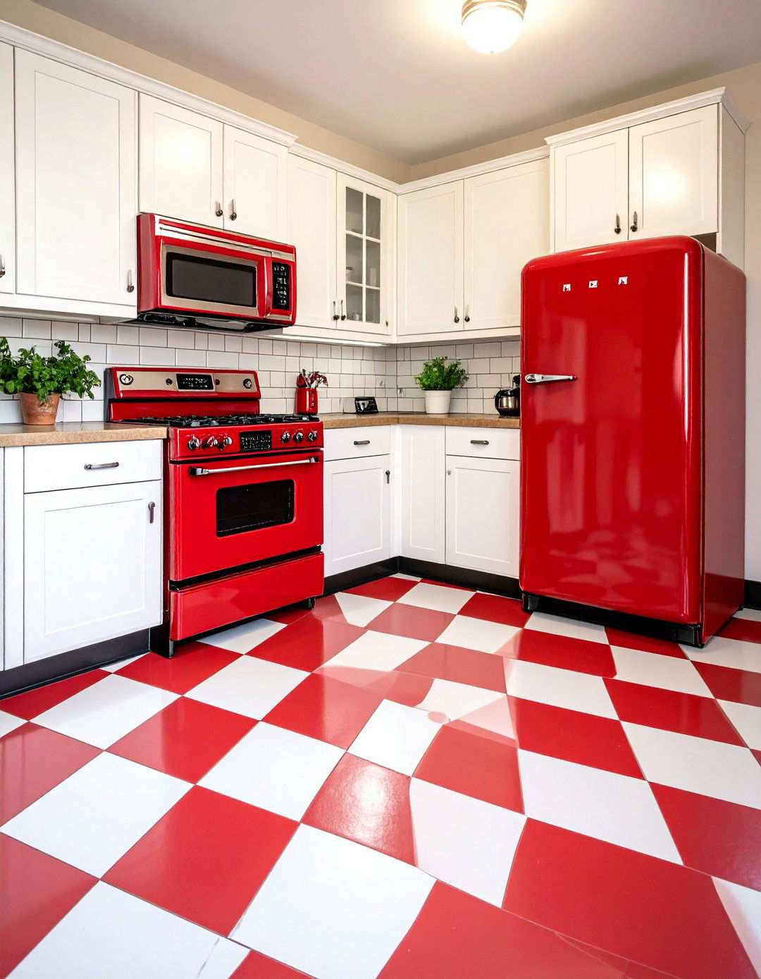 Diner Style Red and White Color Schemes - 20 1950s Kitchen Ideas