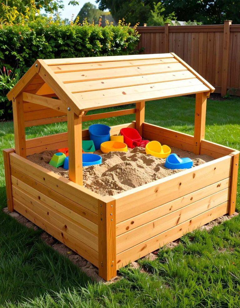 DIY Backyard Sandbox for Sensory Play - 20 Backyard Ideas for Kids