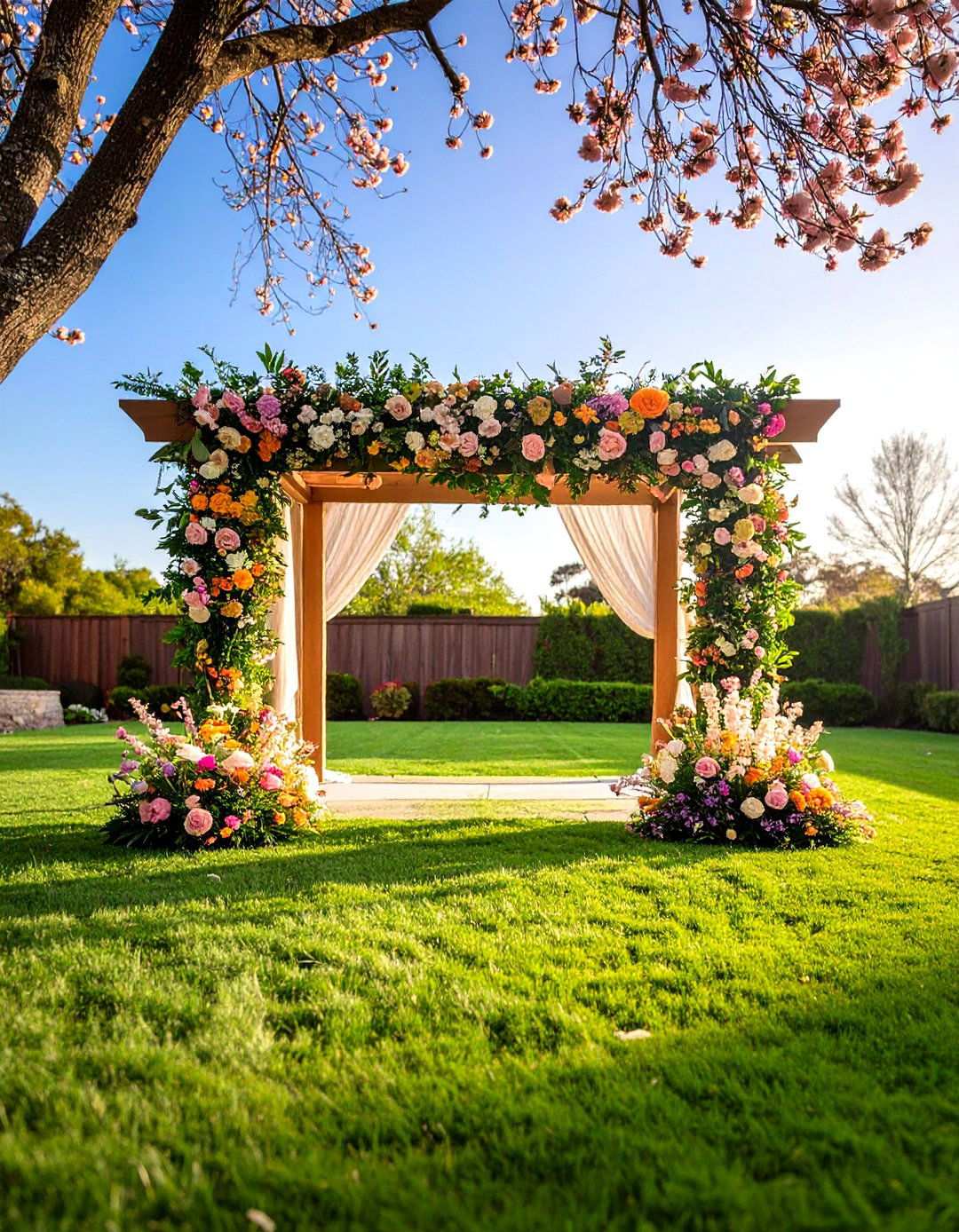 DIY Ceremony Backdrops Using Natural Elements - 20 Backyard Wedding Ideas