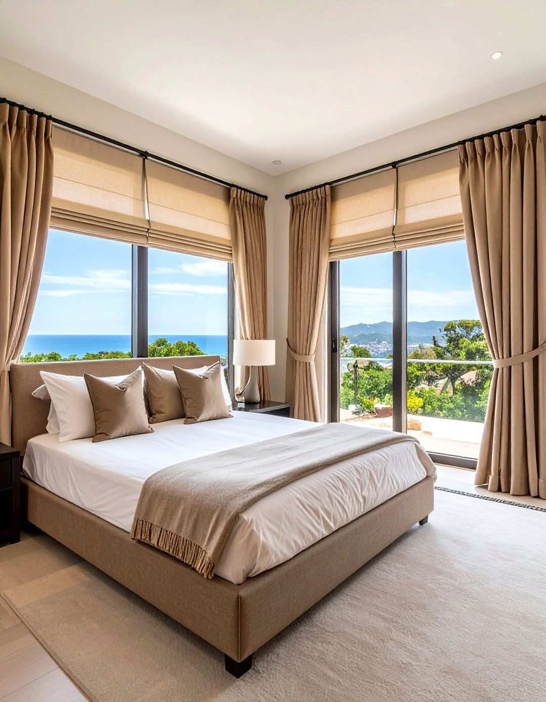 Double Ripplefold Curtain Layers - 20 Bedroom Curtain Ideas