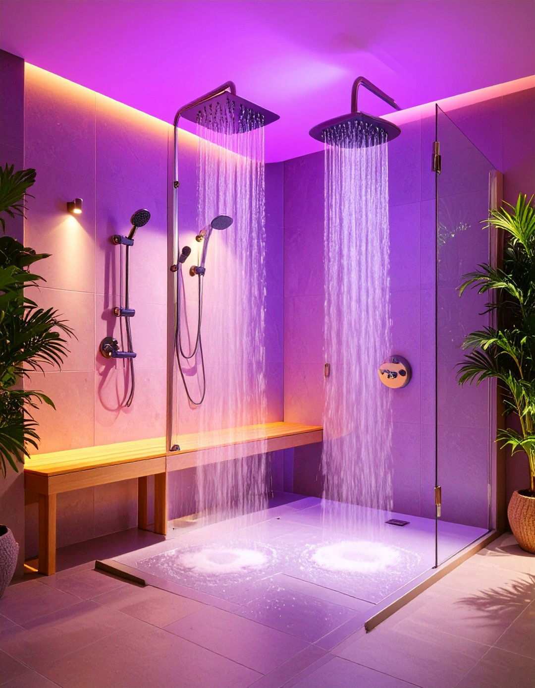 Double Showerheads Deliver a Custom Spa Experience - 20 Bathroom Remodel Ideas