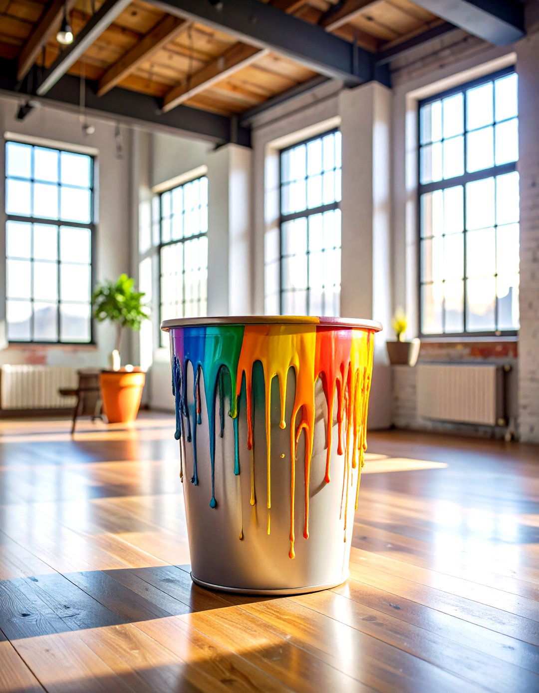 Drip Painted Pot Flowing Movement - 20 Painted Pot Ideas