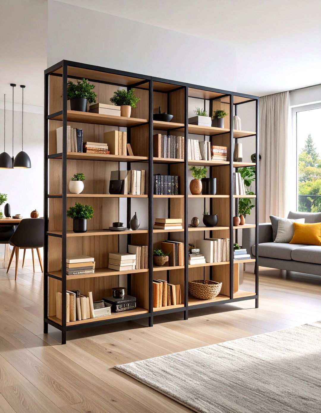 Dual Purpose Room Dividers for Small Living Room Functionality - 20 Apartment Small Living Room Ideas