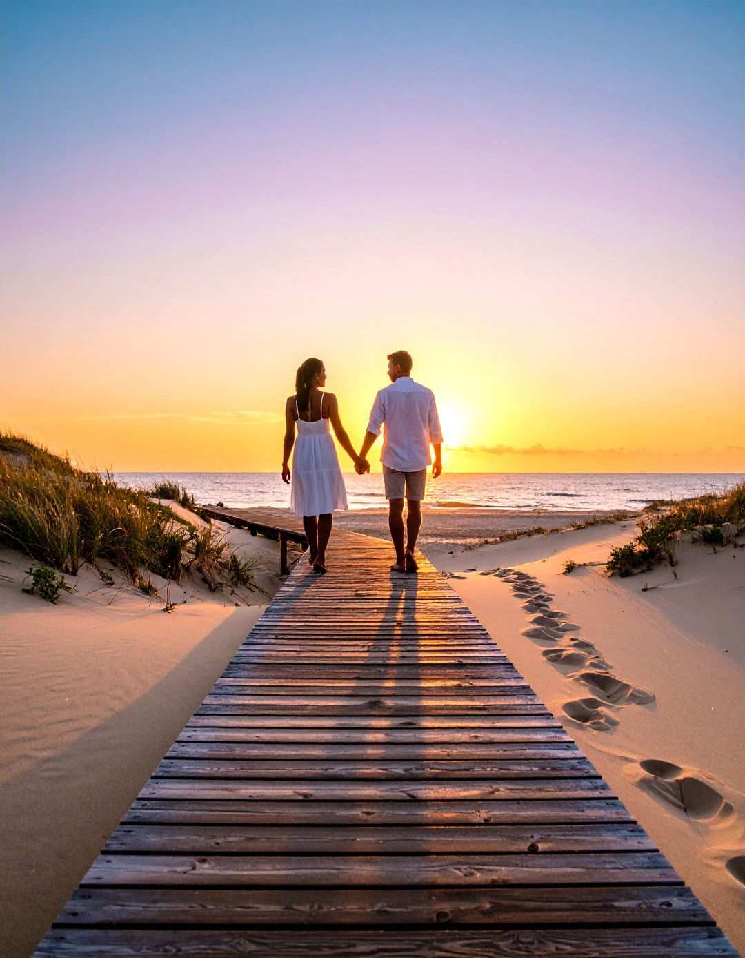 Dune Pier and Footprint Photo Sessions - 20 Beach Wedding Ideas