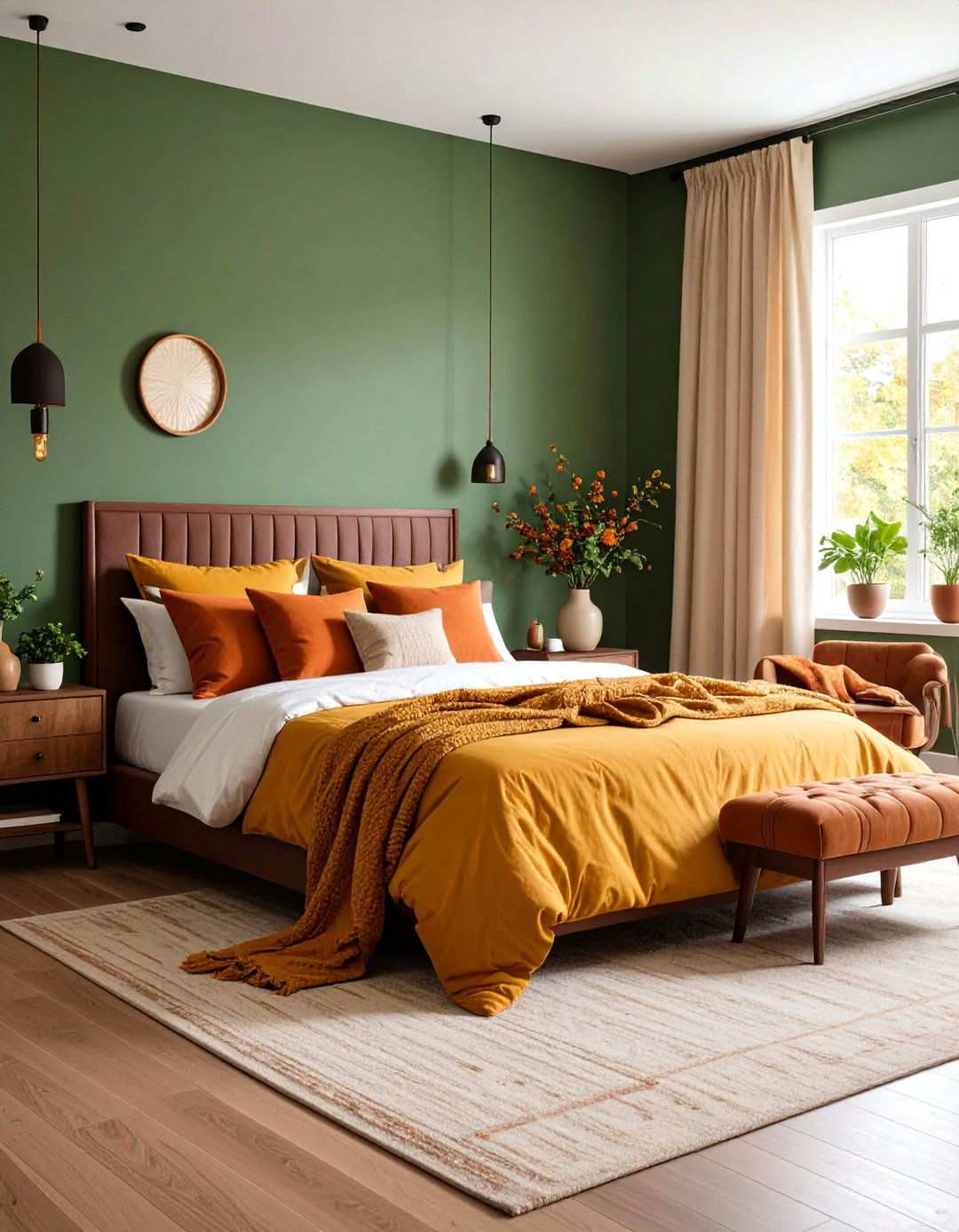 Earth Tone Color Palette Bedroom Schemes - 20 70s Bedroom Decor Ideas