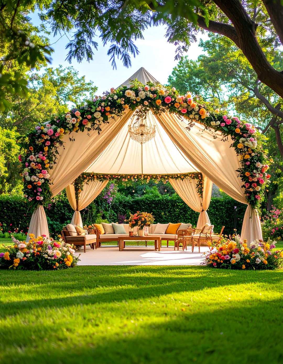 Elegant Tent Integration for Backyard Wedding Sophistication - 20 Backyard Wedding Ideas