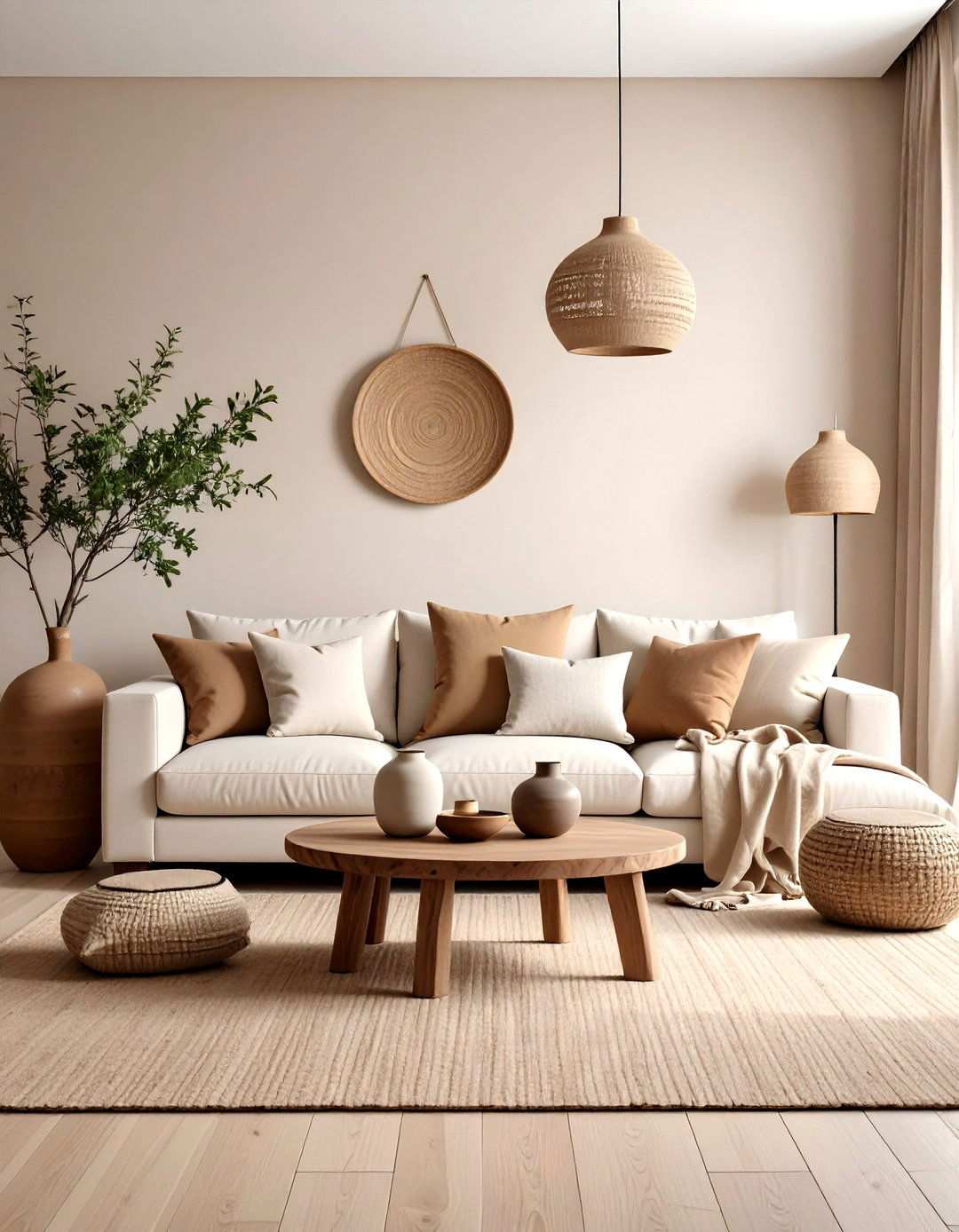 Embrace Wabi Sabi in a Beige Living Room - 20 Beige Living Room Ideas