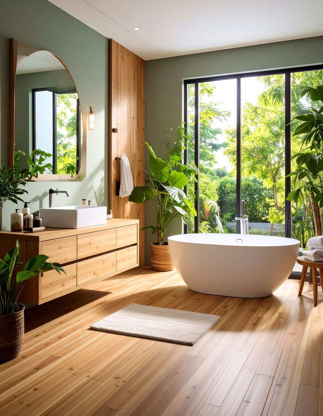 Engineered Bamboo Bathroom Flooring - 20 Bathroom Flooring Ideas