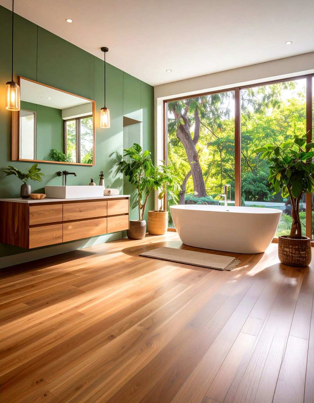 Engineered Hardwood Bathroom Flooring - 20 Bathroom Flooring Ideas