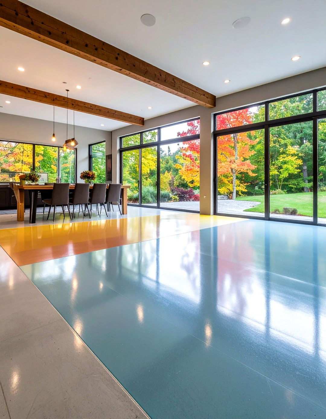 Epoxy Coated Basement Floor Industrial Gloss - 20 Basement Floor Ideas