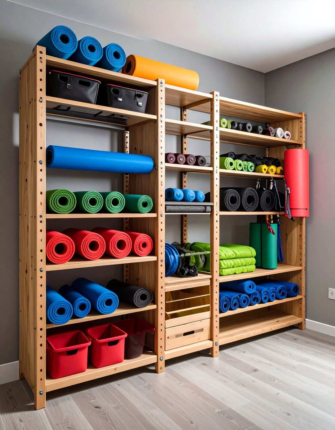 Exercise Equipment Storage Solutions - 20 Basement Furniture Ideas