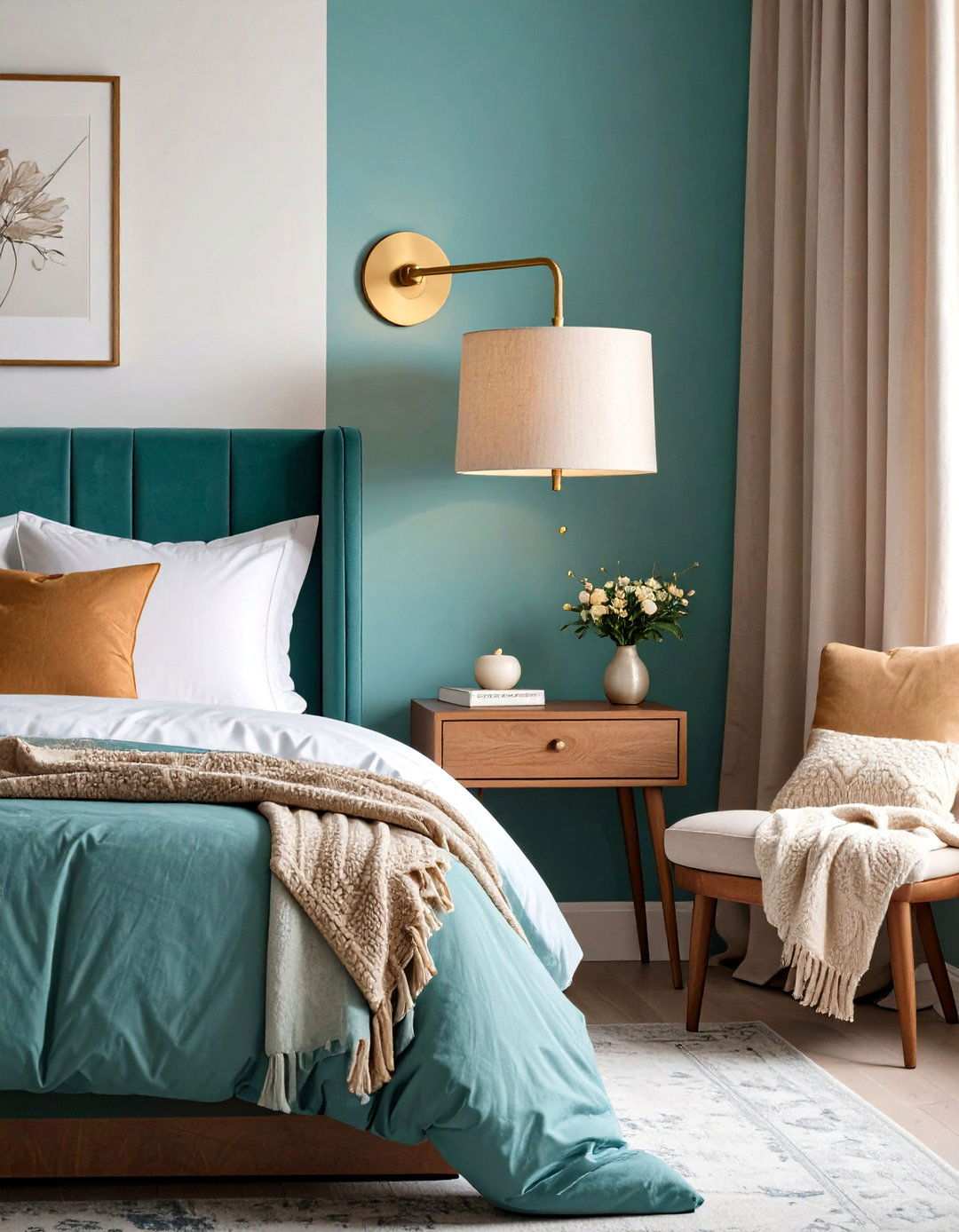 Fabric Shaded Swing Arm Wall Sconce - 20 Bedroom Wall Sconce Ideas