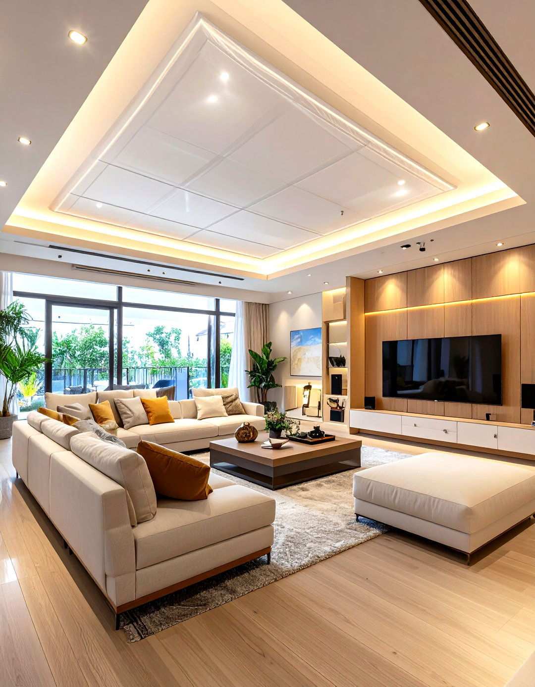 Fabric Stretch Seamless Accent Ceiling - 20 Accent Ceiling Ideas