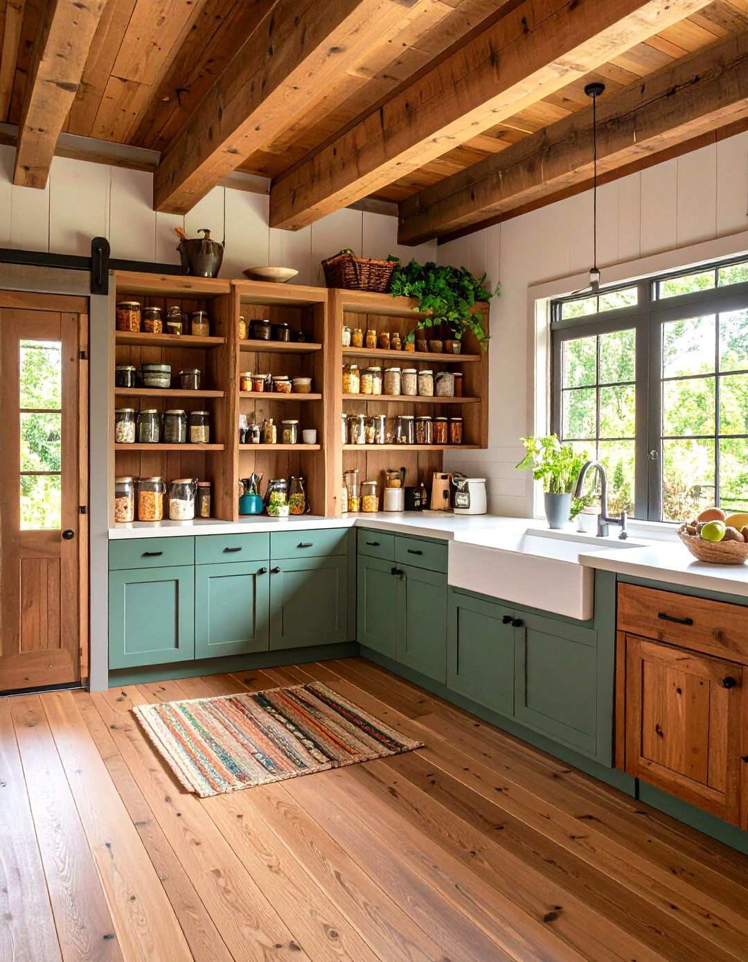 Family Friendly Barndominium Kitchen with Large Pantry - 20 Barndominium Kitchen Ideas