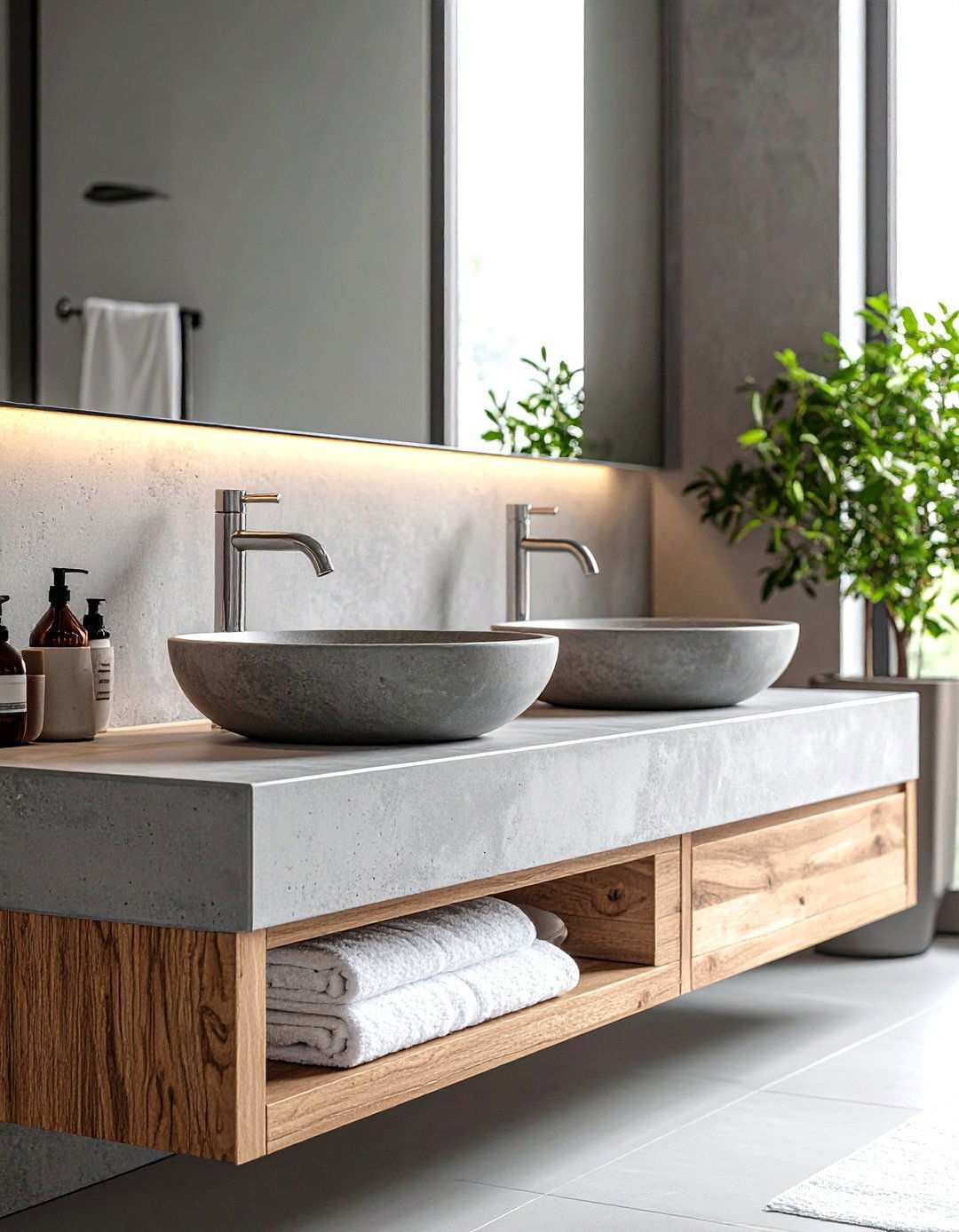 Family Friendly Trough Bathroom Sink for Shared Routines - 20 Bathroom Sink Ideas