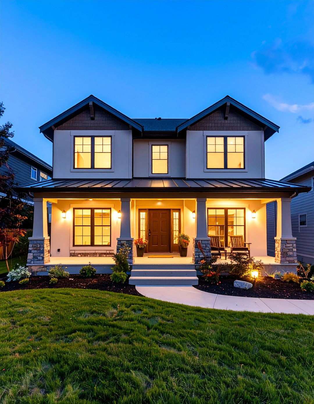 Finish with Oversized Modern House Numbers - 20 Aesthetic House Exterior Ideas