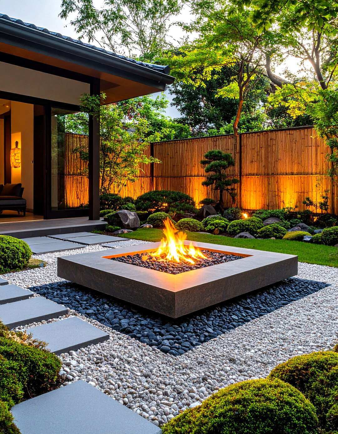 Fire Pit with Zen Garden Elements - 20 Backyard Fire Pit Ideas Landscaping