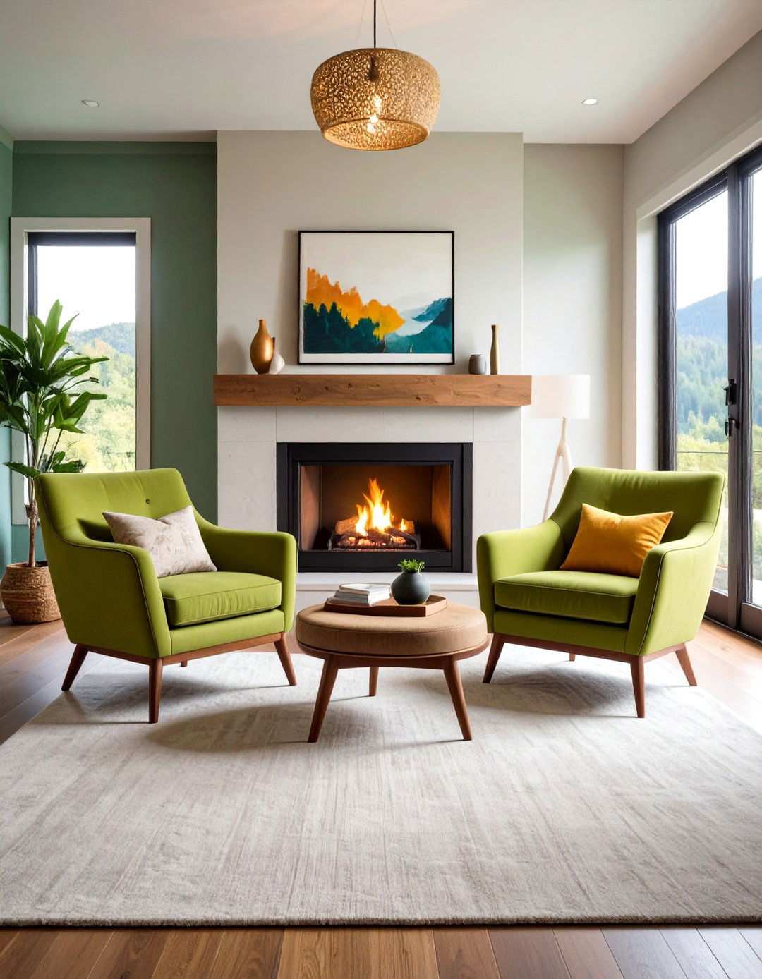 Fireplace Conversation Pair Bedroom Sitting Area - 20 Bedroom Sitting Area Ideas