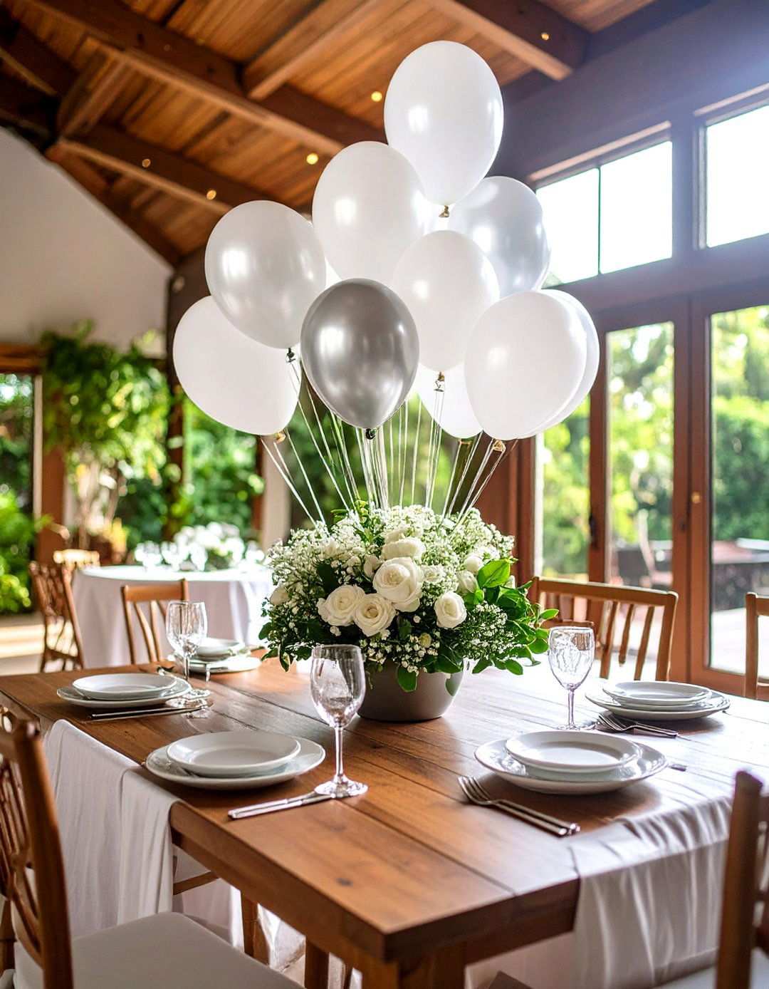 Floating Balloon Cloud Centerpieces - 20 Balloon Centerpiece Ideas