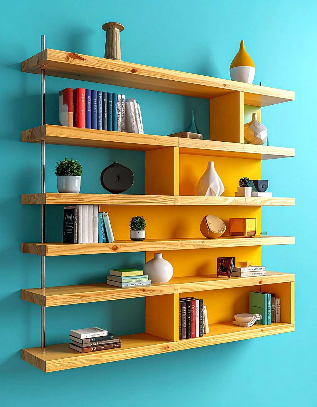 Floating Corner Shelves Showcase - 20 Bedroom Corner Ideas