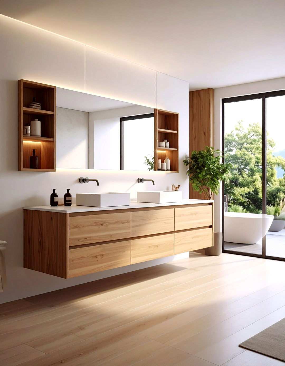 Floating Vanity Bathroom Modernity - 20 Aesthetic Bathroom Ideas
