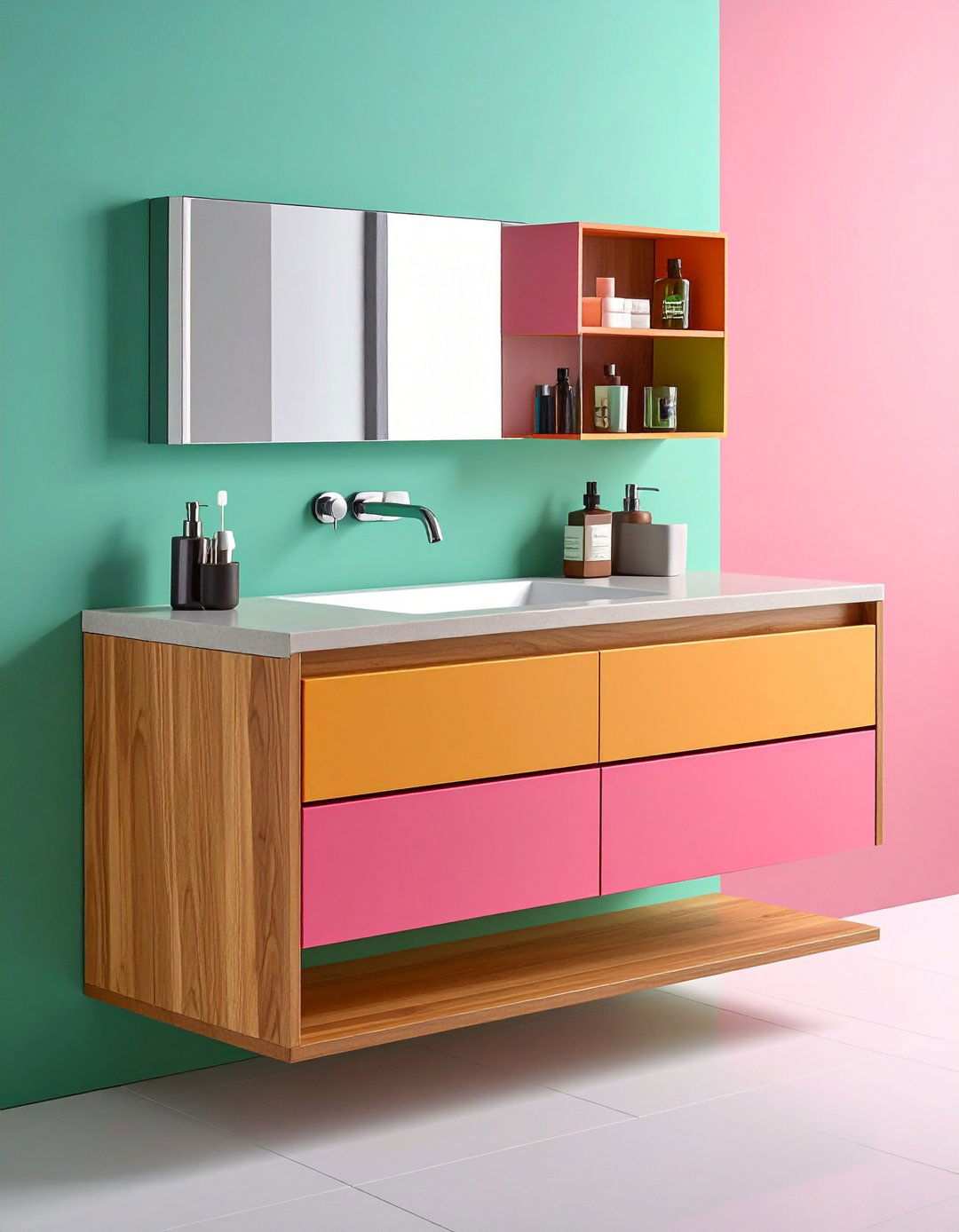 Floating Vanity Drawer Bathroom Organization - 20 Bathroom Organization Ideas