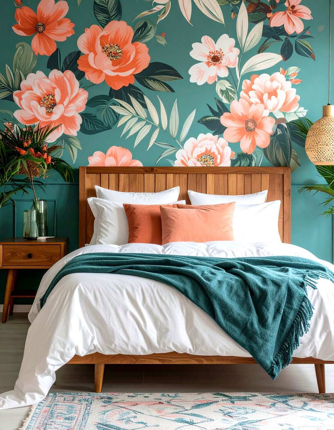 Floral Wallpaper s Bedroom Romance - 20 60s Bedroom Ideas