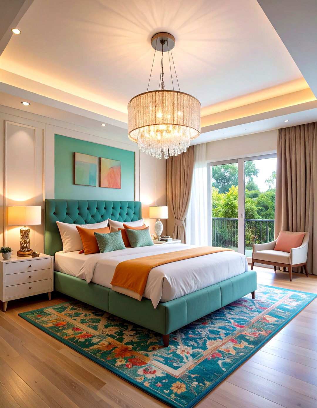 Flush Mount Chandelier Solves Low Ceiling Dilemmas - 20 Bedroom Chandelier Ideas