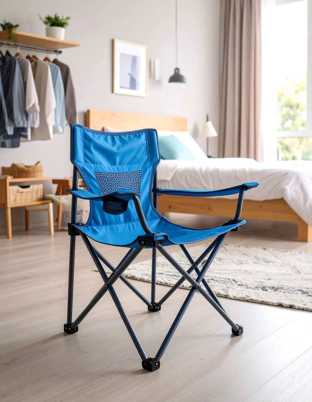 Folding Bedroom Chair for On Demand Seating - 20 Bedroom Chair Ideas