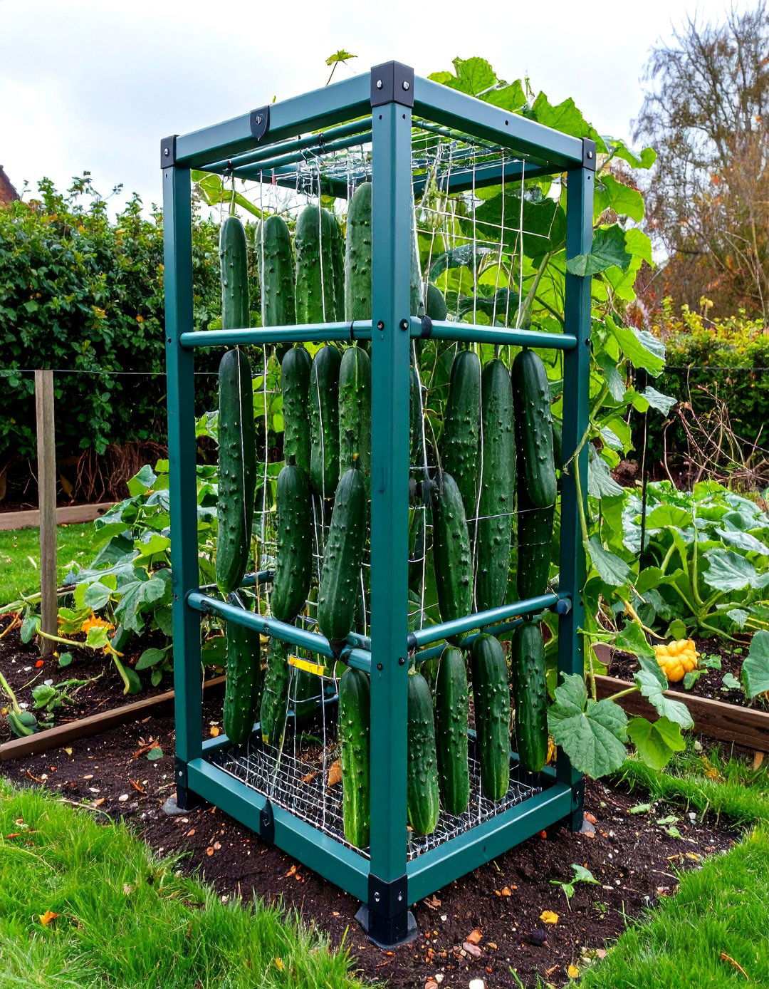 Folding Metal A Frame - 20 Cucumber Trellis Ideas