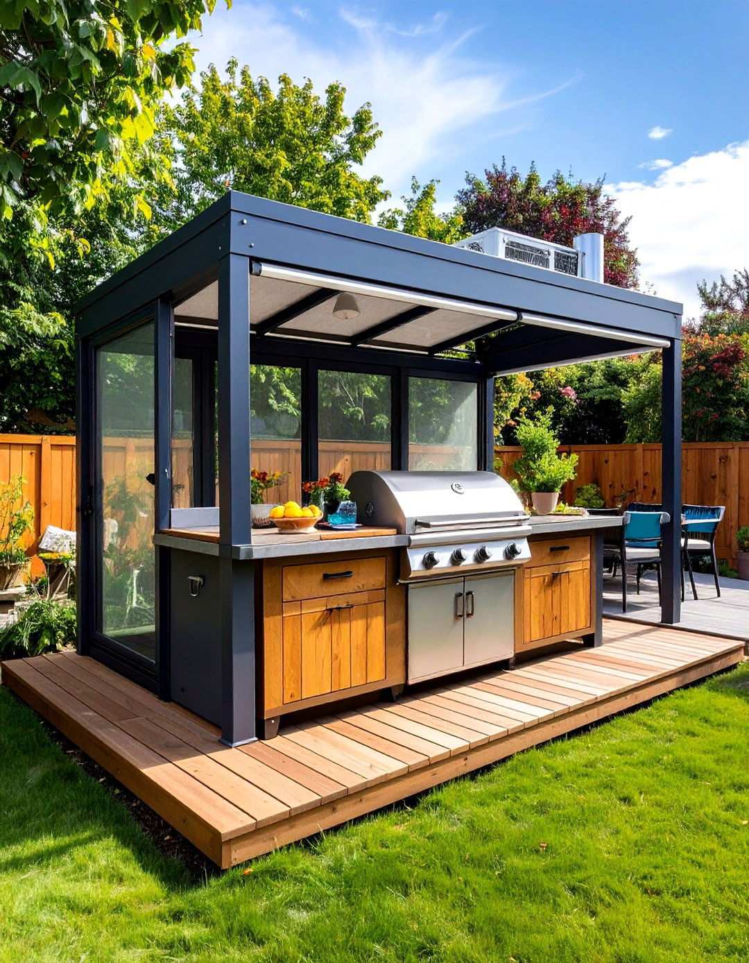 Four Season Enclosed BBQ Island - 20 Bbq Island Ideas