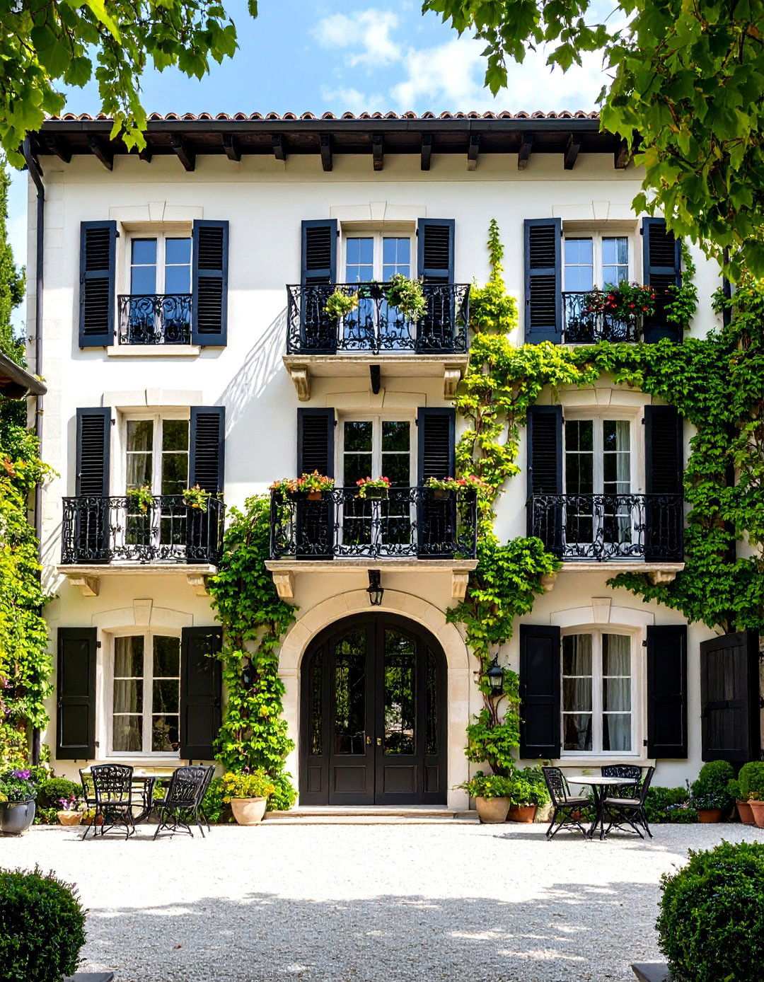 French Country Black and White House Exterior - 20 Black and White House Exterior Ideas