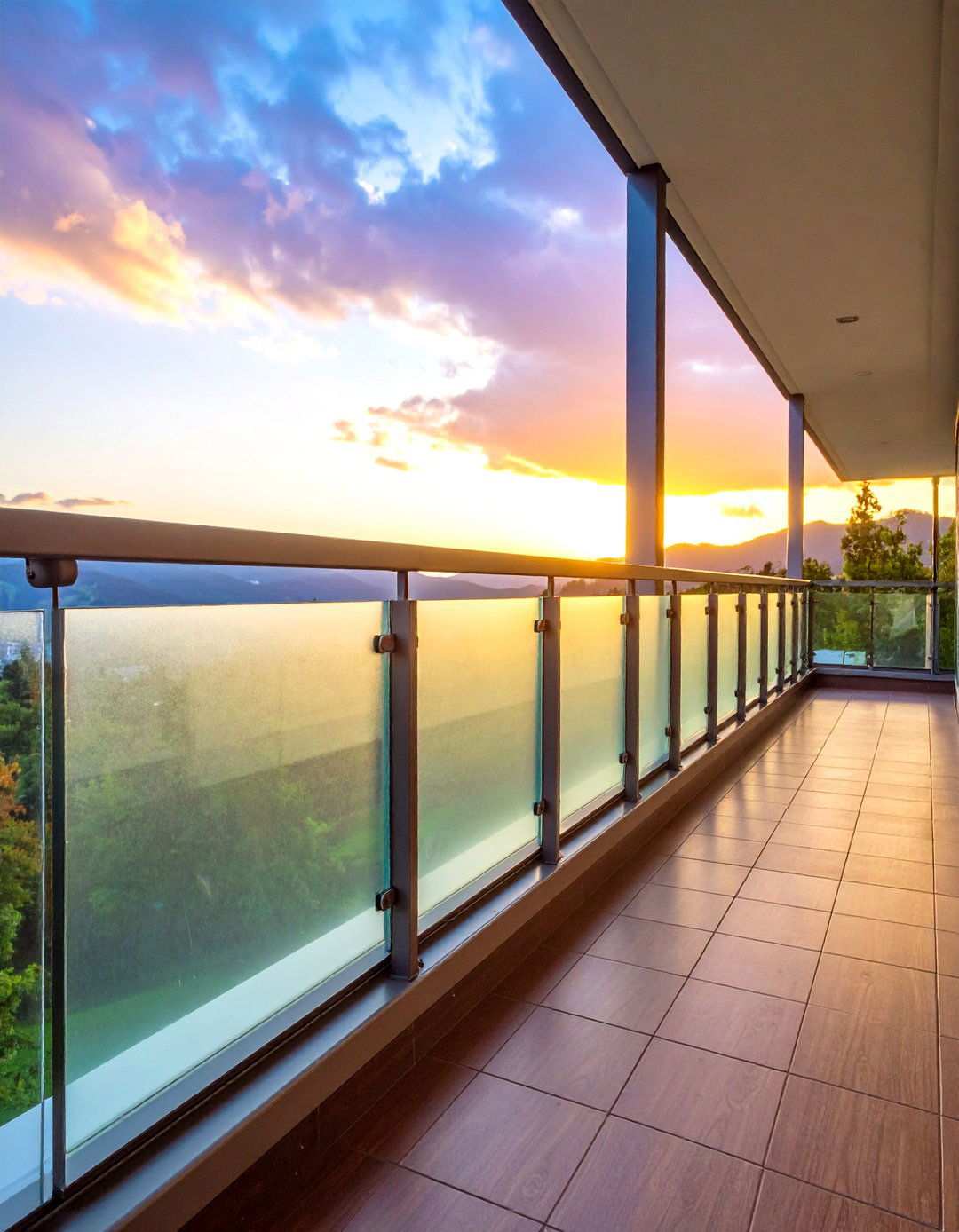 Frosted Glass Panels for Light Filled Seclusion - 20 Balcony Privacy Ideas